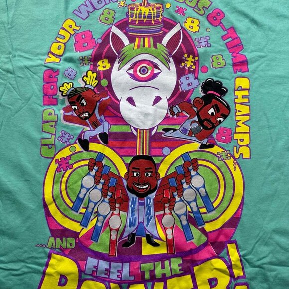 The New Day XXL T-Shirt Feel The Power 8 Time Champs - Picture 2 of 5